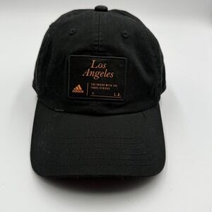 Adidas Los Angeles Hat‎ Baseball Cap Adjustable Strapback Black Mens